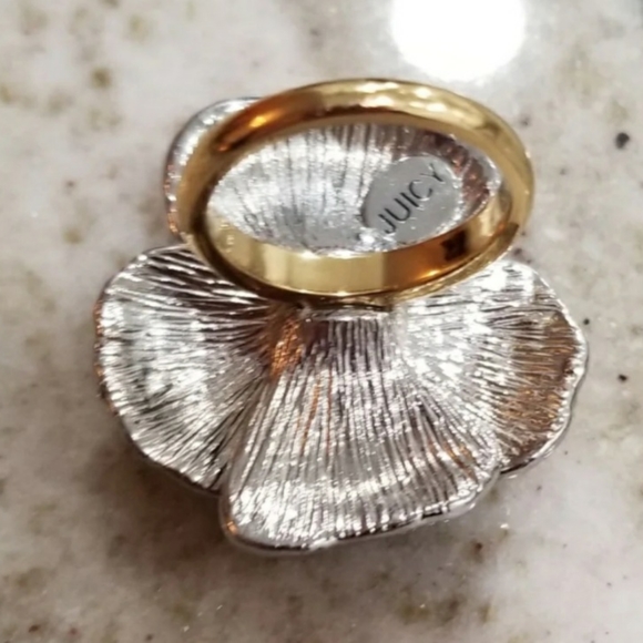 COPY - New no tag Juicy Couture yellow flower floral ring size 8 - Picture 4 of 7